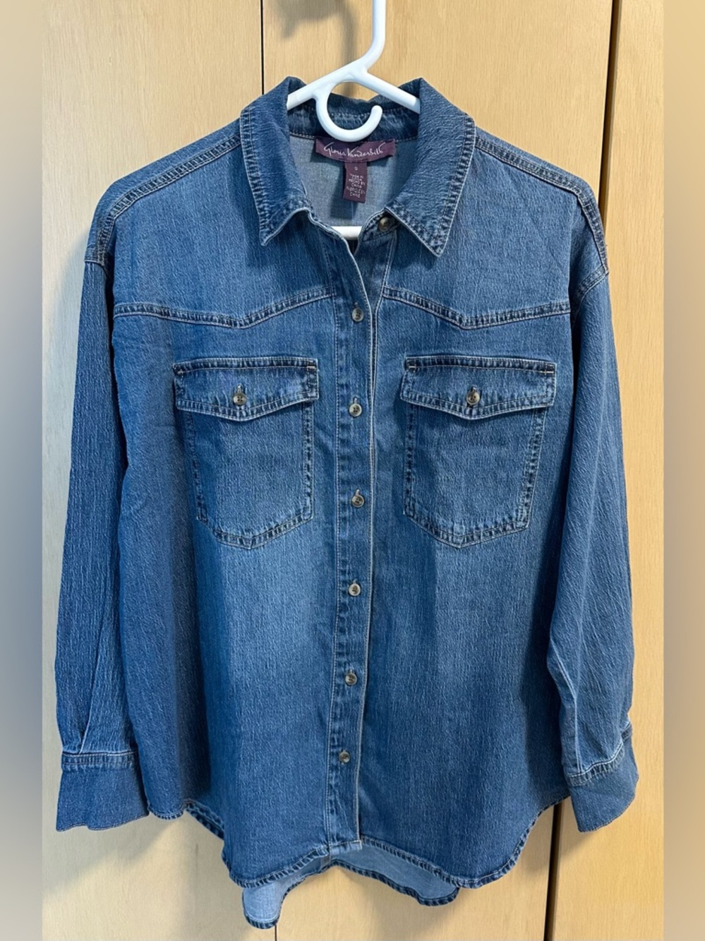 Gloria Vanderbilt Denim Button-Down Shirt - NWT